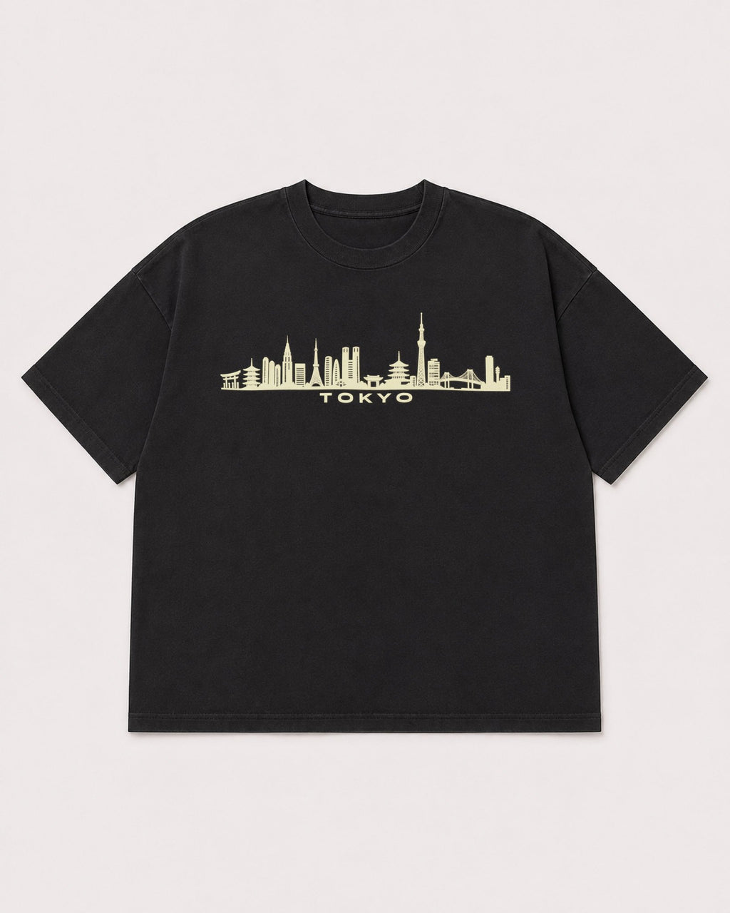Mockup Boxy Heavyweight Tee Black product