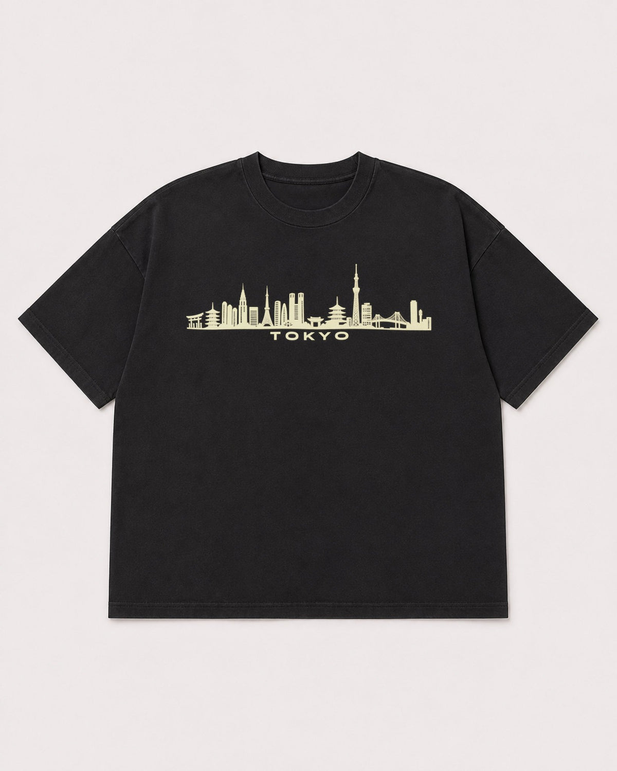 Mockup Boxy Heavyweight Tee Black product