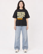 Mockup Boxy Heavyweight Tee Black female full-body 03