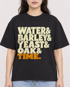 Mockup Boxy Heavyweight Tee Black female close-up 03