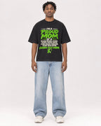 Mockup Boxy Heavyweight Tee Black male full-body 05