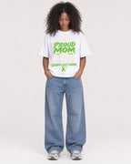 Mockup Boxy Heavyweight Tee White female full-body 05