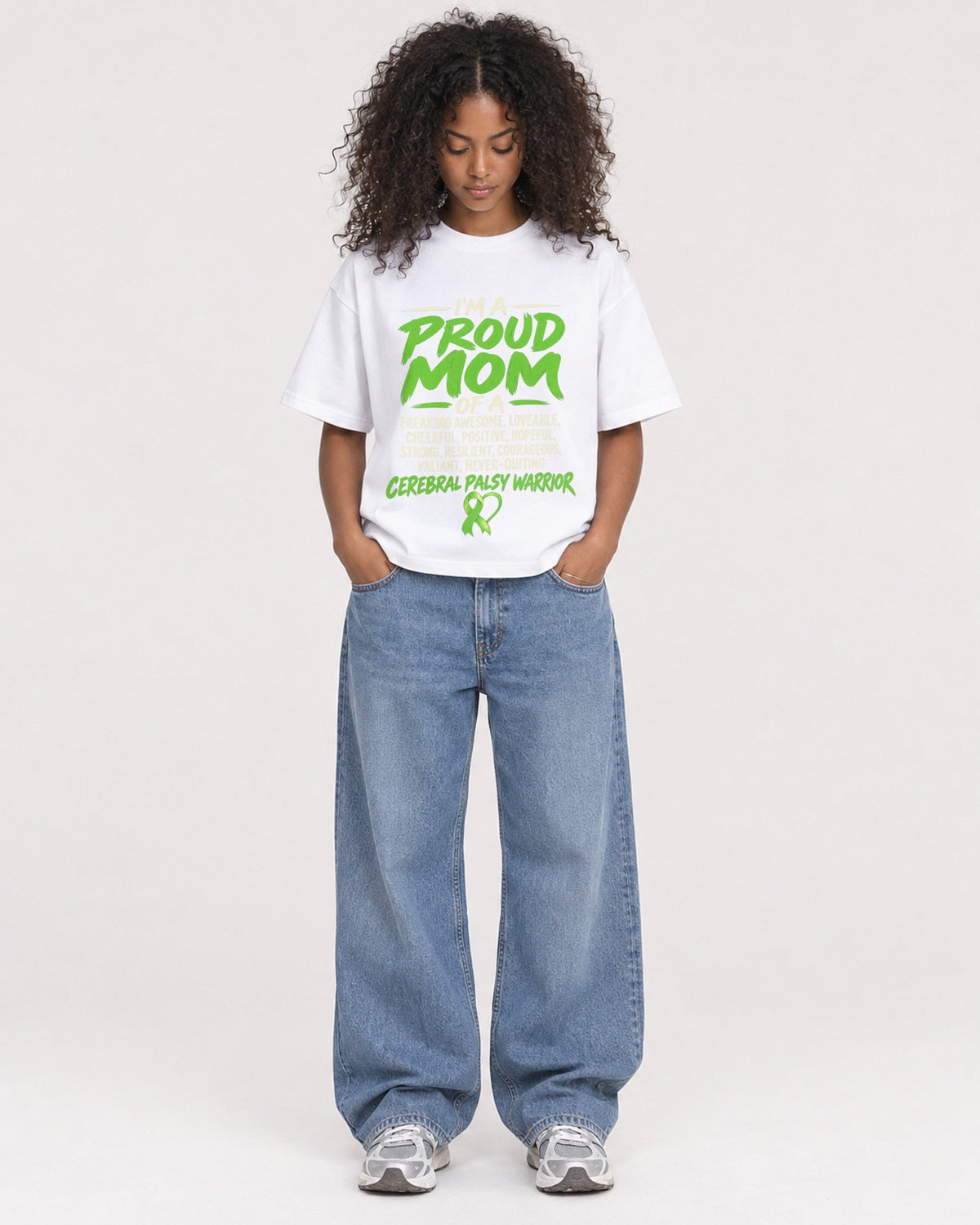 Mockup Boxy Heavyweight Tee White female full-body 05