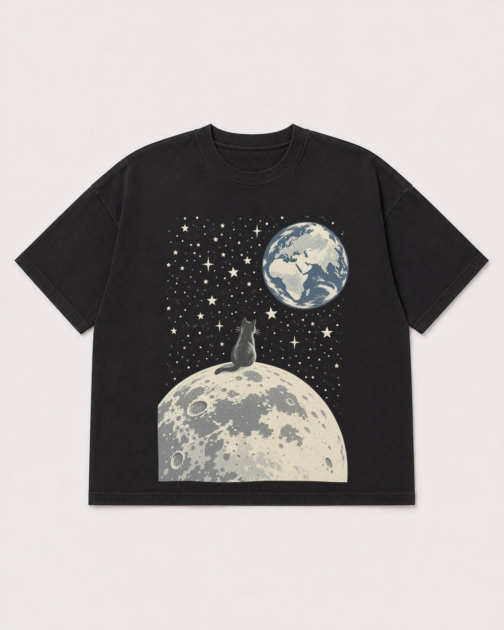 Mockup Boxy Heavyweight Tee Black product