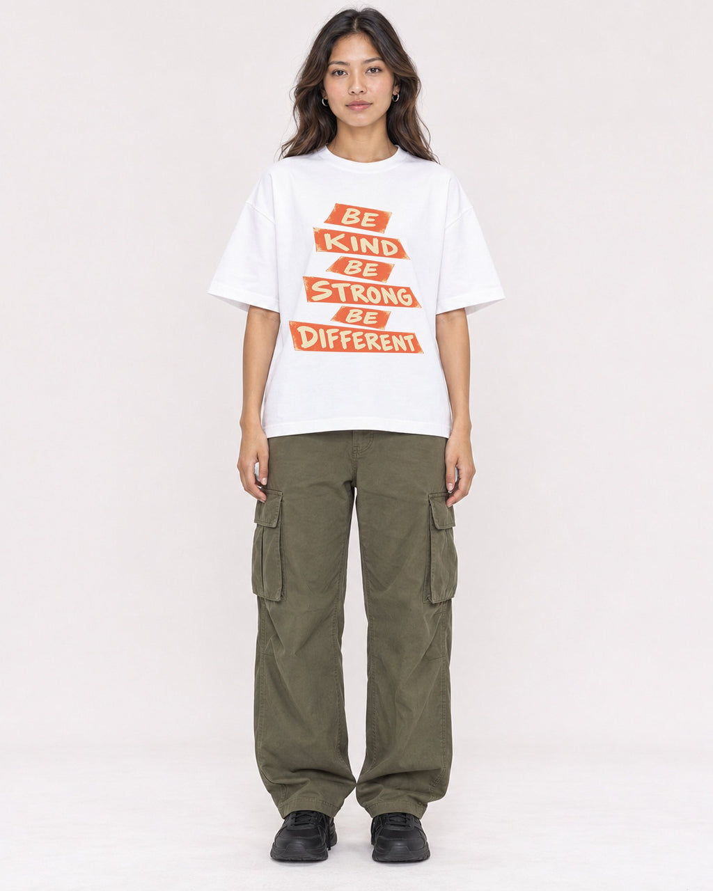Mockup Boxy Heavyweight Tee White female full-body 02