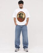 Mockup Boxy Heavyweight Tee White male full-body 07