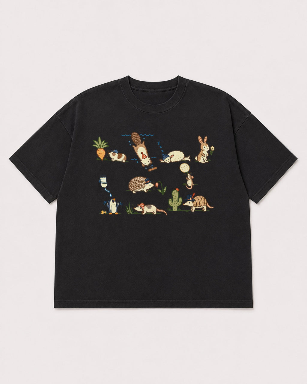 Mockup Boxy Heavyweight Tee Black product