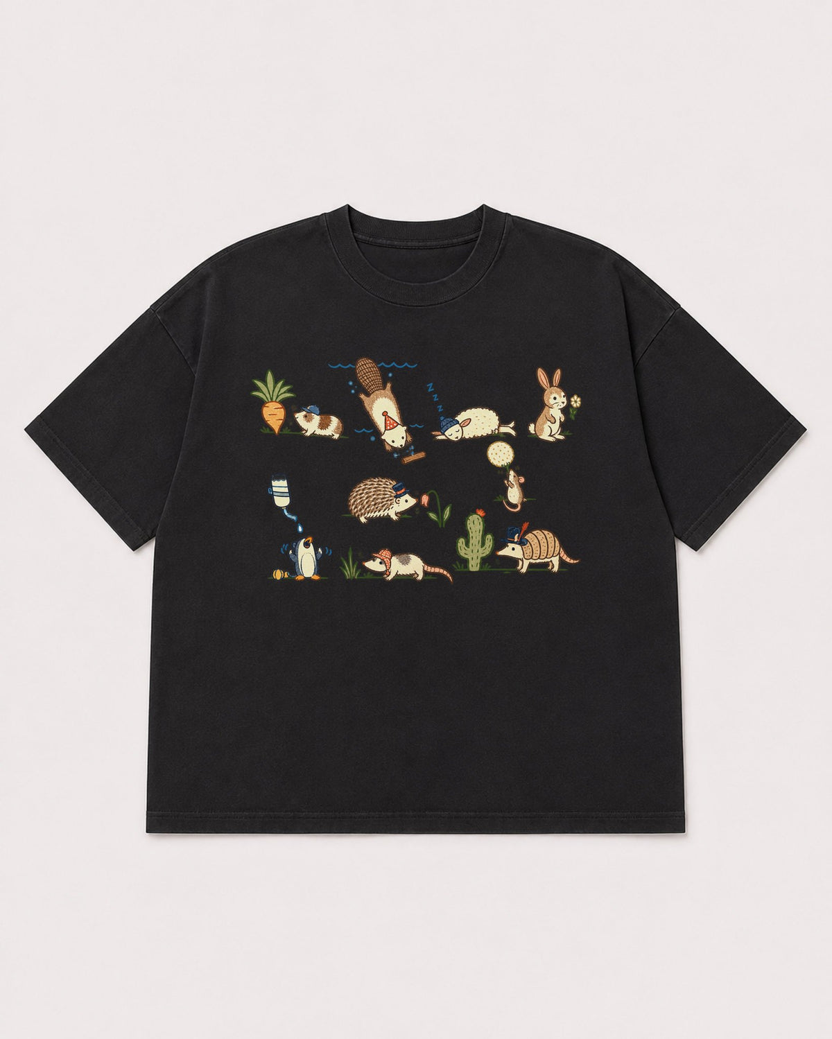 Mockup Boxy Heavyweight Tee Black product