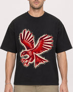 Mockup Boxy Heavyweight Tee Black male close-up 08