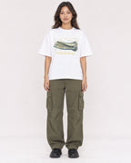 Mockup Boxy Heavyweight Tee White female full-body 02