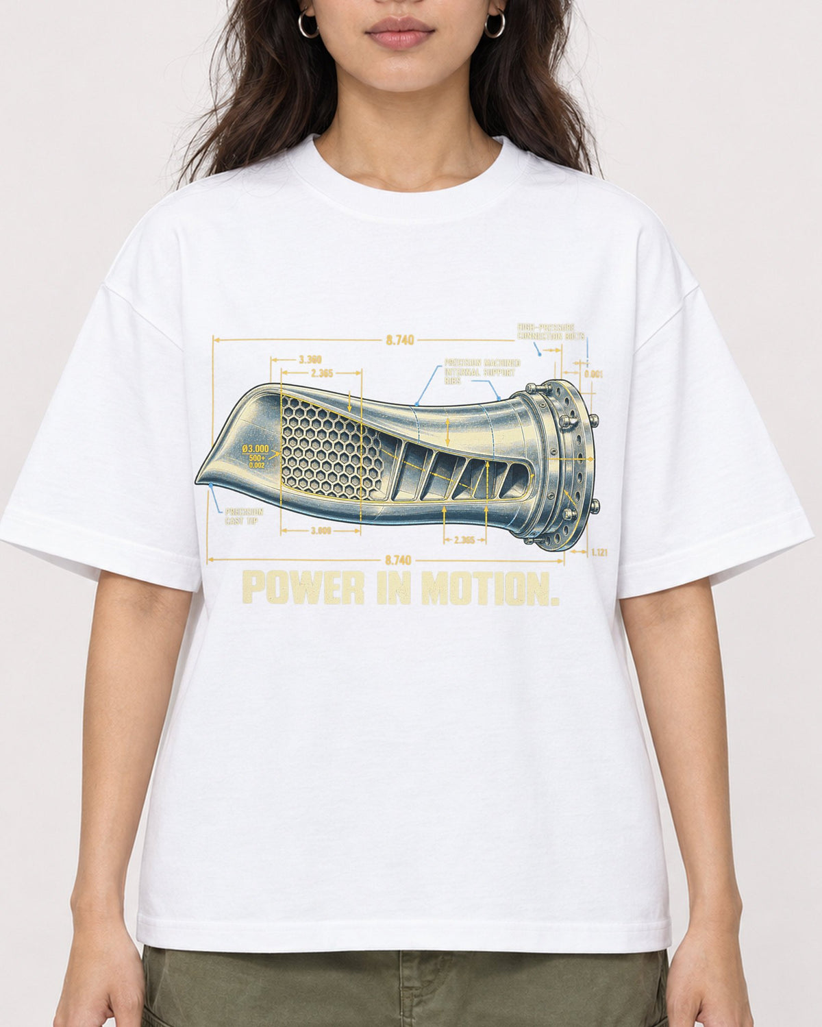 Mockup Boxy Heavyweight Tee White female close-up 02