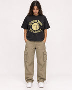 Mockup Boxy Heavyweight Tee Black female full-body 06