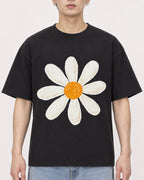 Mockup Boxy Heavyweight Tee Black male close-up 01