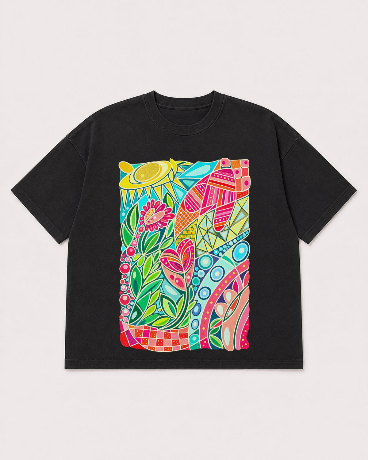 Mockup Boxy Heavyweight Tee Black product