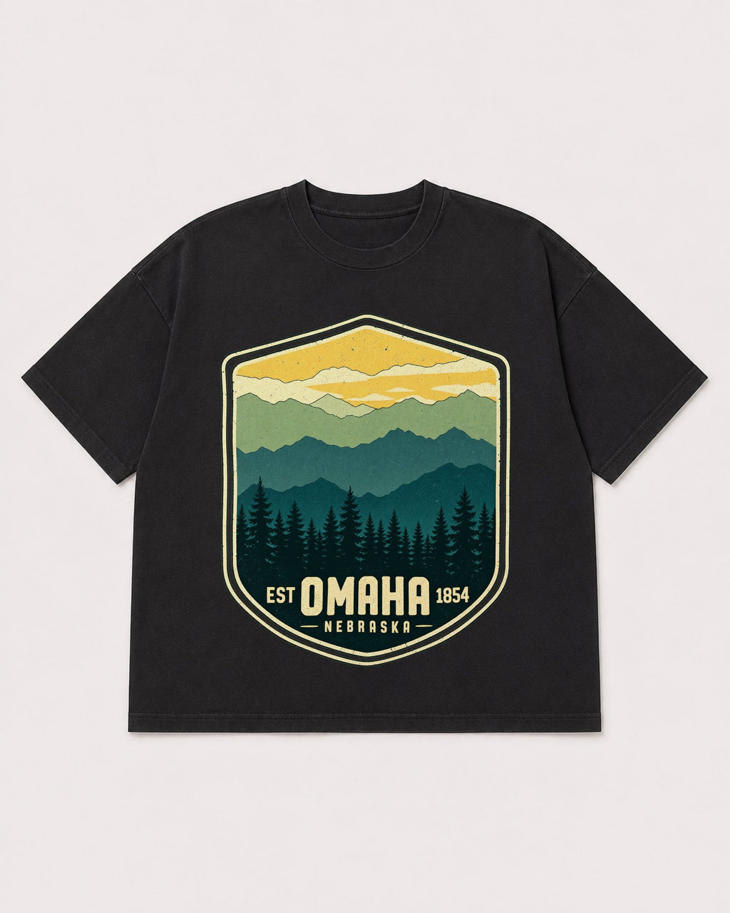 Mockup Boxy Heavyweight Tee Black product
