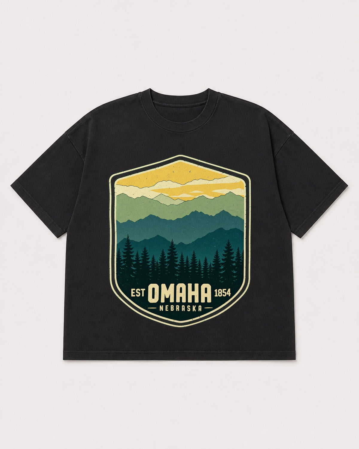 Mockup Boxy Heavyweight Tee Black product
