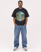 Mockup Boxy Heavyweight Tee Black male full-body 14
