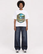 Mockup Boxy Heavyweight Tee White female full-body 14