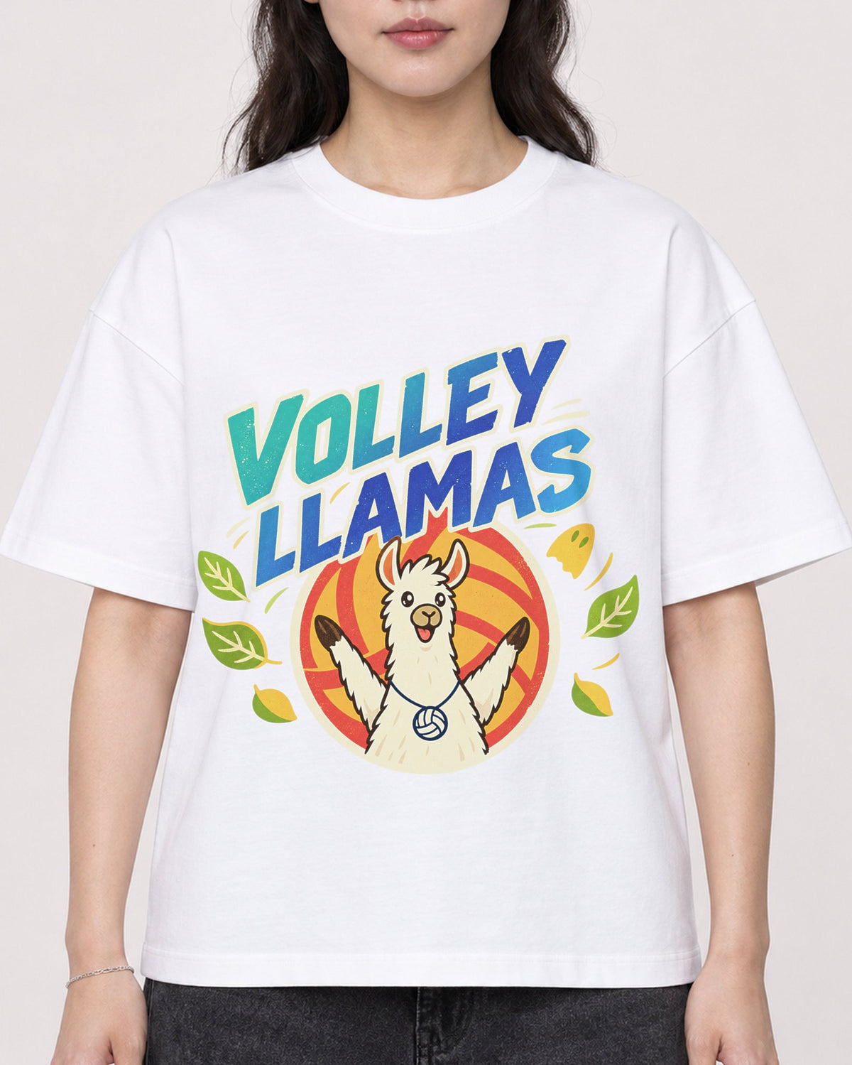 Mockup Boxy Heavyweight Tee White female close-up 03