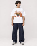 Mockup Boxy Heavyweight Tee White male full-body 06