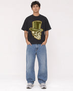 Mockup Boxy Heavyweight Tee Black male full-body 06