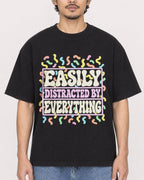 Mockup Boxy Heavyweight Tee Black male close-up 02