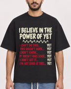 Mockup Boxy Heavyweight Tee Black male close-up 07