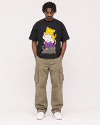 Mockup Boxy Heavyweight Tee Black male full-body 04