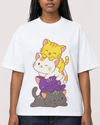 Mockup Boxy Heavyweight Tee White female close-up 04
