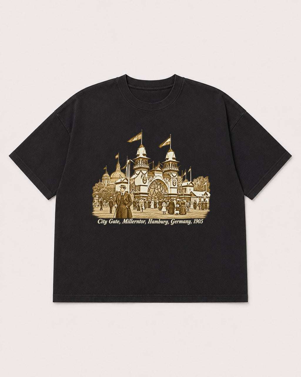 Mockup Boxy Heavyweight Tee Black product