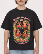Mockup Boxy Heavyweight Tee Black male close-up 09