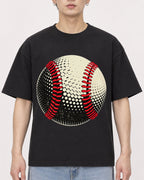 Mockup Boxy Heavyweight Tee Black male close-up 01