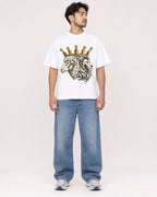 Mockup Boxy Heavyweight Tee White male full-body 02