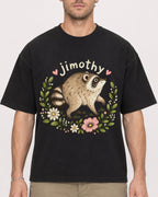 Mockup Boxy Heavyweight Tee Black male close-up 08