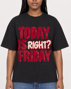 Mockup Boxy Heavyweight Tee Black female close-up 04