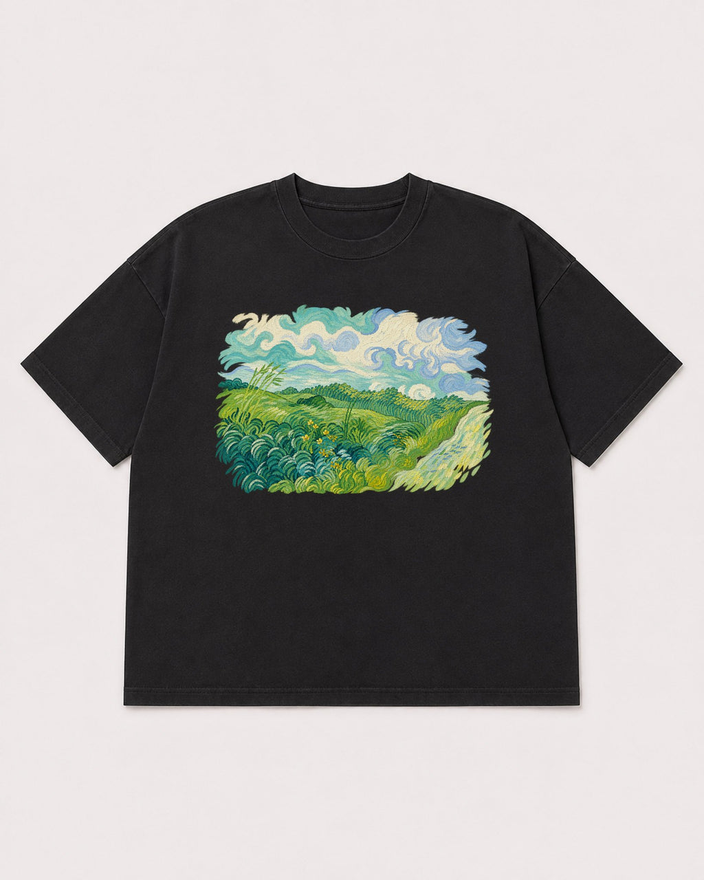 Mockup Boxy Heavyweight Tee Black product