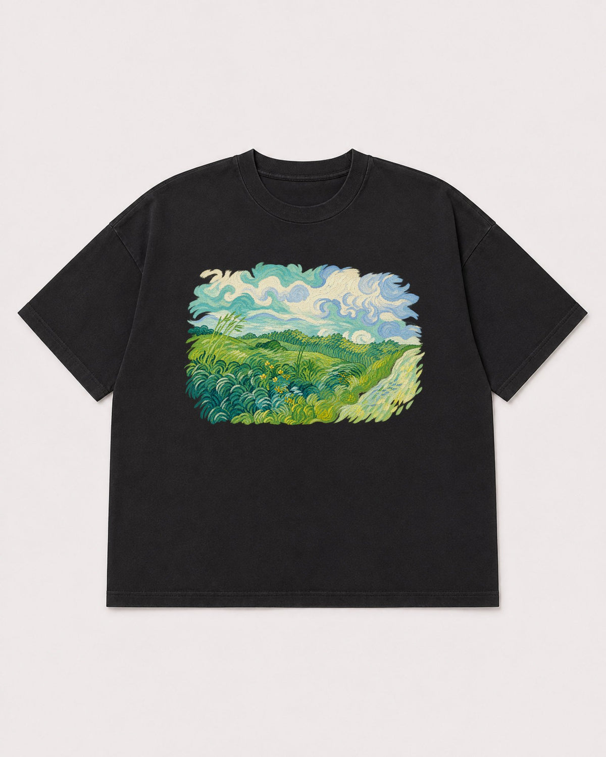 Mockup Boxy Heavyweight Tee Black product