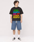 Mockup Boxy Heavyweight Tee Black male full-body 03