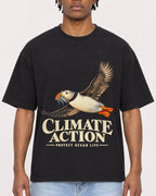 Mockup Boxy Heavyweight Tee Black male close-up 05