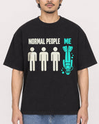 Mockup Boxy Heavyweight Tee Black male close-up 02