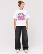 Mockup Boxy Heavyweight Tee White female full-body 28