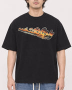 Mockup Boxy Heavyweight Tee Black male close-up 03