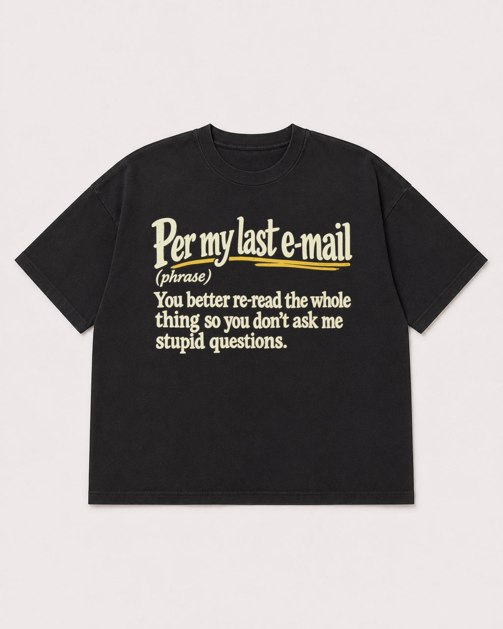Mockup Boxy Heavyweight Tee Black product