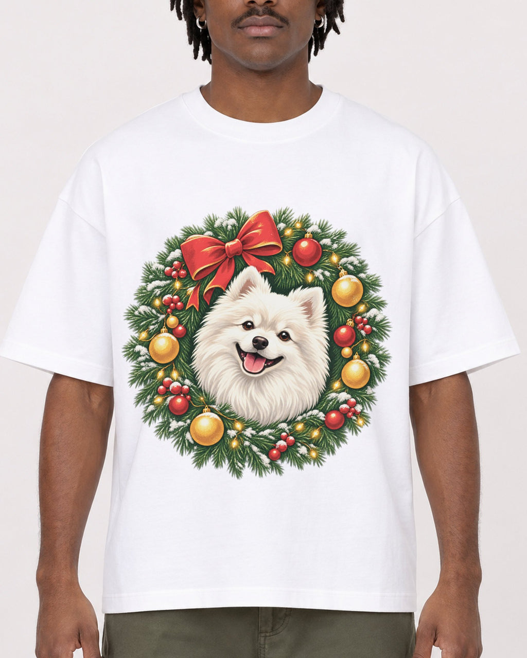 Mockup Boxy Heavyweight Tee White male close-up 04