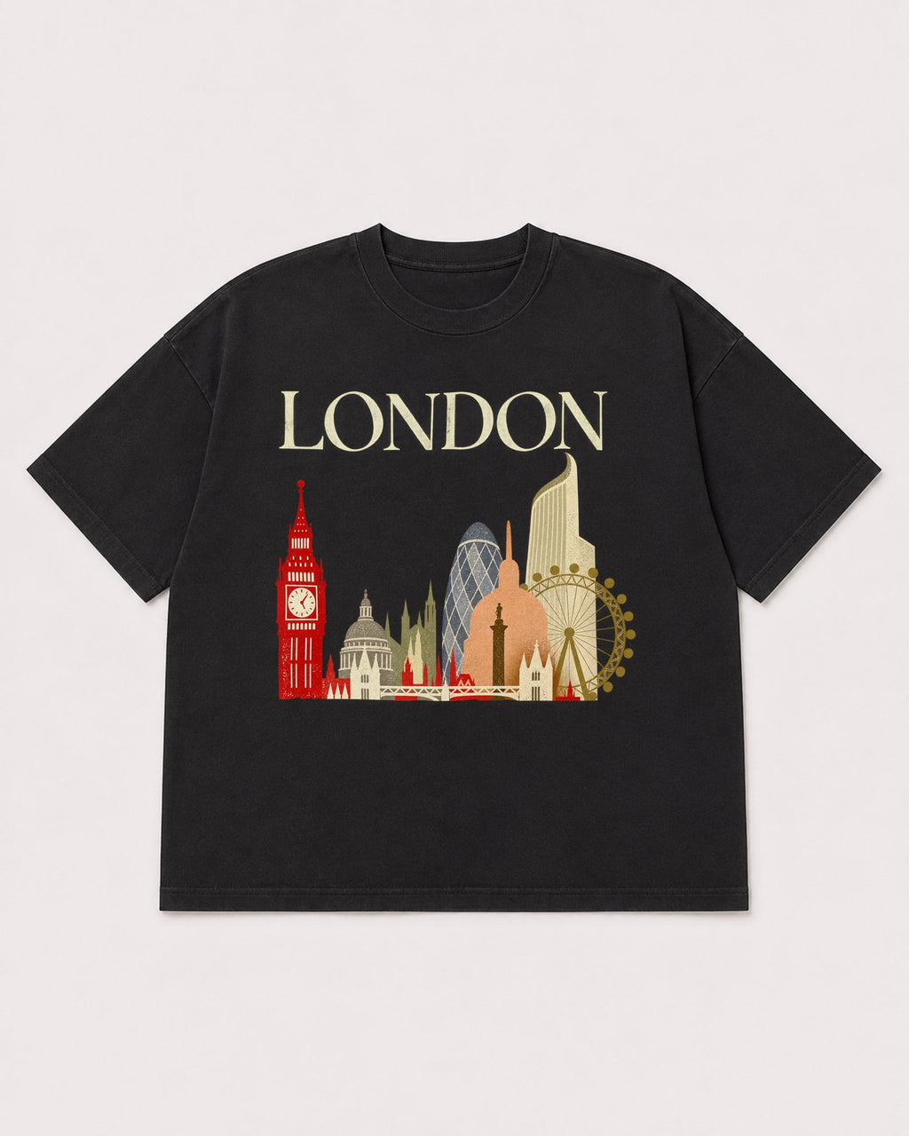 Mockup Boxy Heavyweight Tee Black product
