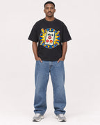 Mockup Boxy Heavyweight Tee Black male full-body 14