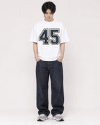 Mockup Boxy Heavyweight Tee White male full-body 11