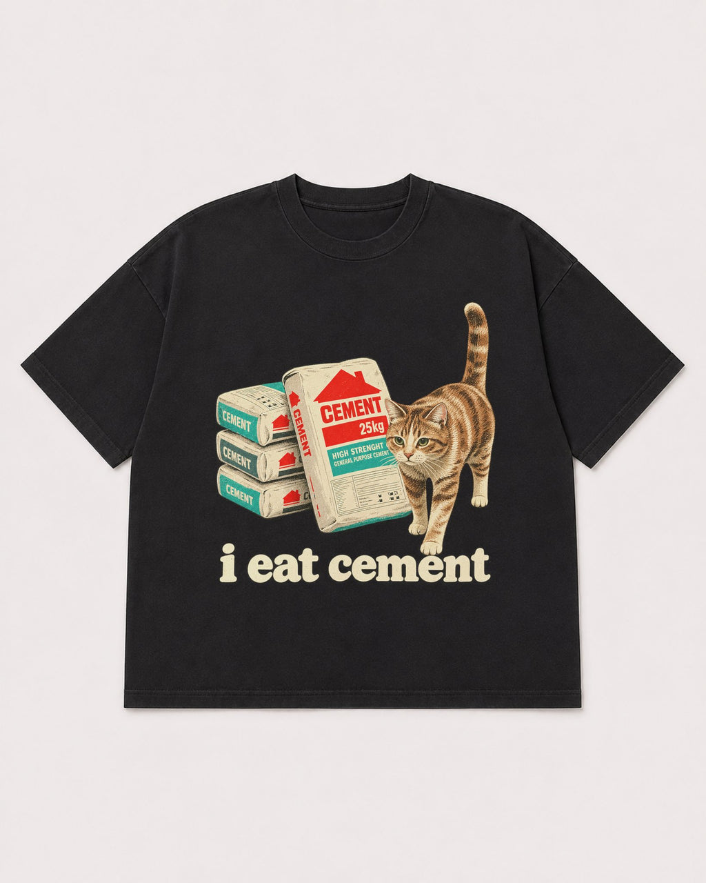 Mockup Boxy Heavyweight Tee Black product