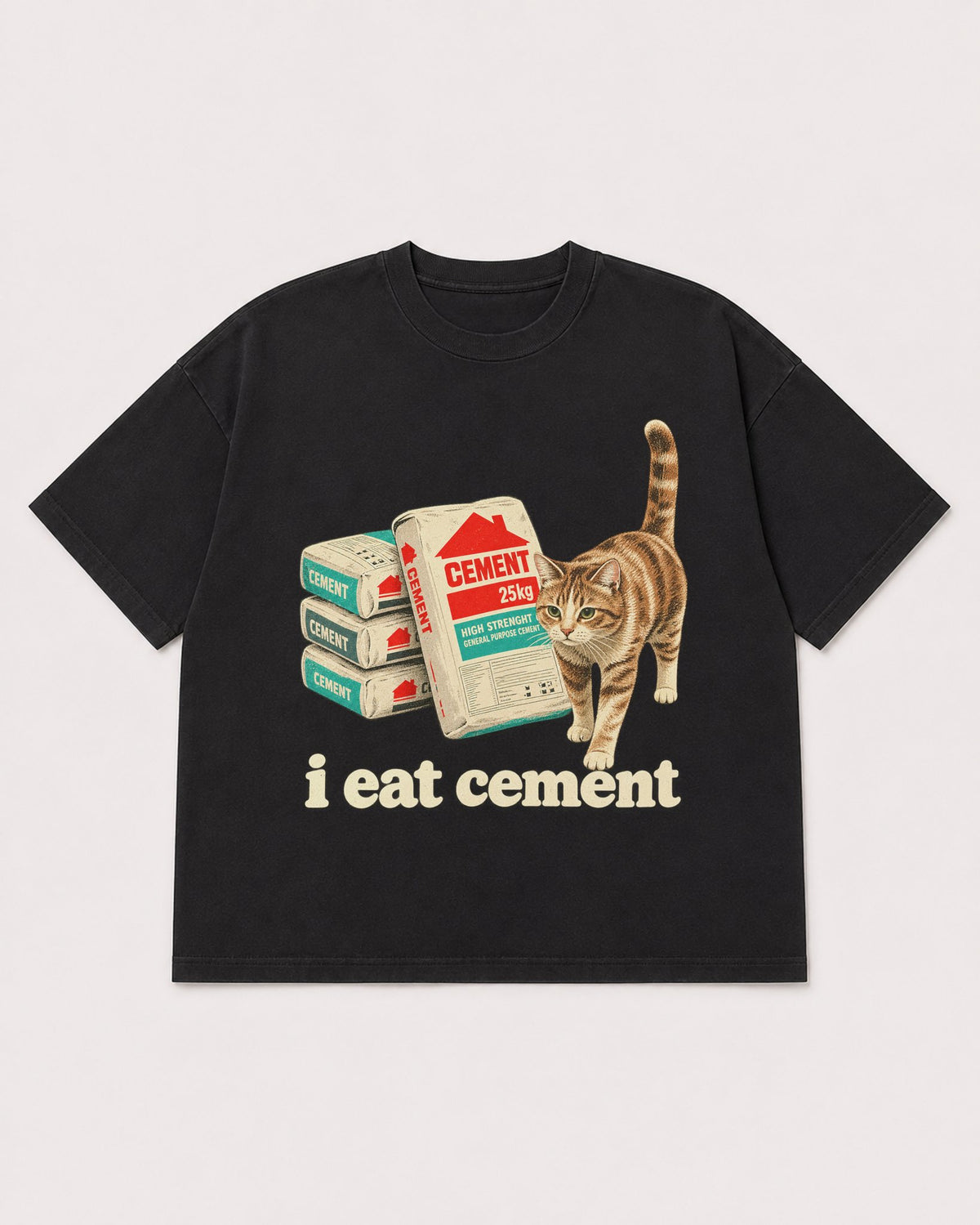 Mockup Boxy Heavyweight Tee Black product