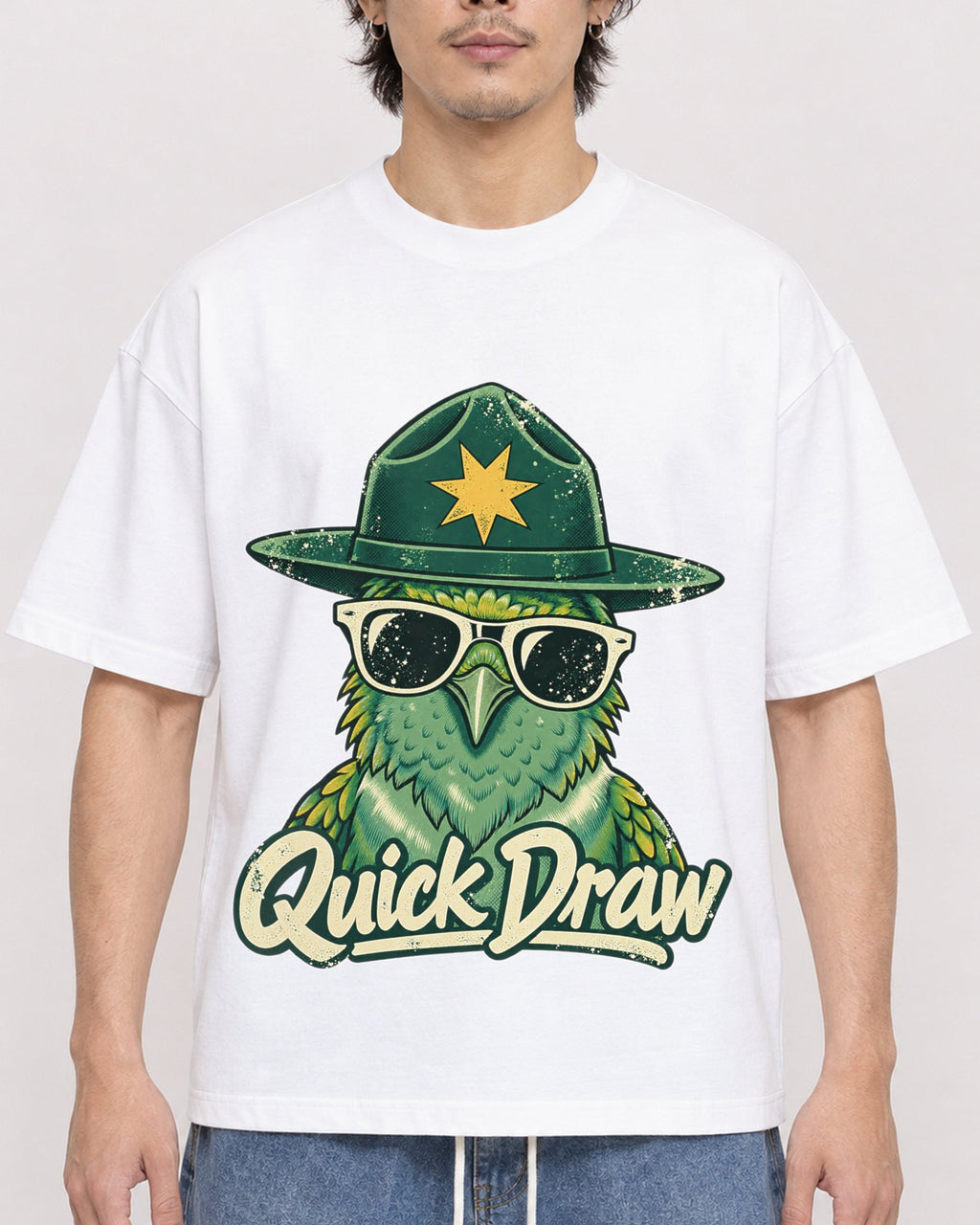 Mockup Boxy Heavyweight Tee White male close-up 03